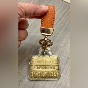 24K Coated Thin Metal Bag Charm - One side only